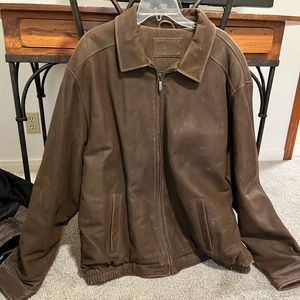 Croft & Barrow mens leather jacket size XL